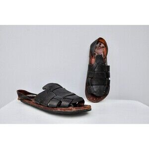 Vintage Woven Leather Huaraches Mexican Sandals Gladiator Medieval LARP 7